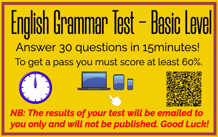 English Grammar Tes - Basic Level